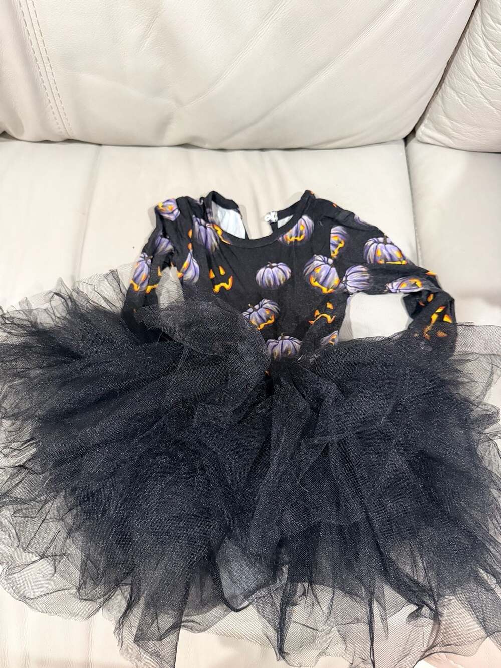 Bums & Roses Tutu Dress 18-24 Months Black Pumpkin Halloween Bamboo